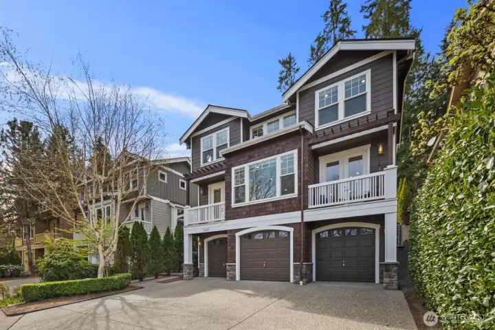 Welcome Home to Quiet Cul de Sac Living. This beautifully renovated craftsman-style home has a 3-car garage and dual covered outdoor balconies.