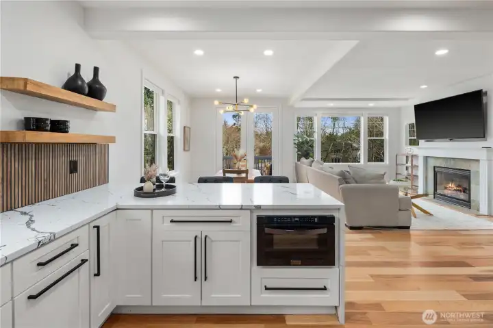 Ample windows and tons of natural light fills the home