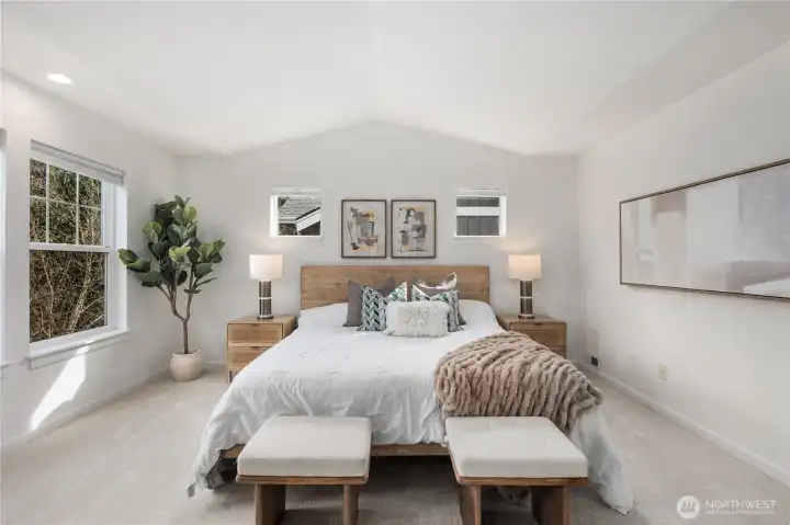 Primary Suite with Vaulted Ceilings