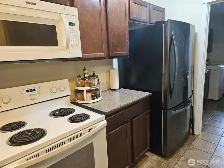 Kitchen next to utility room