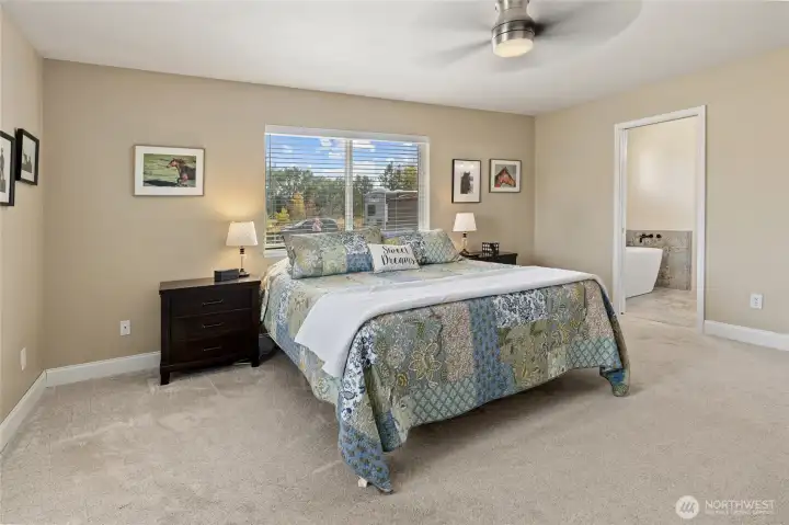 Primary bedroom with full bath!