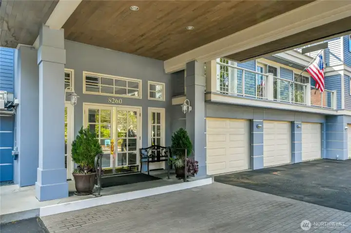 Clean, sheltyered, attractive entrance into the community