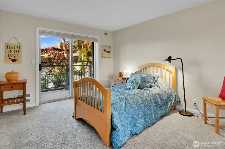 Bedroom 1 with deck access