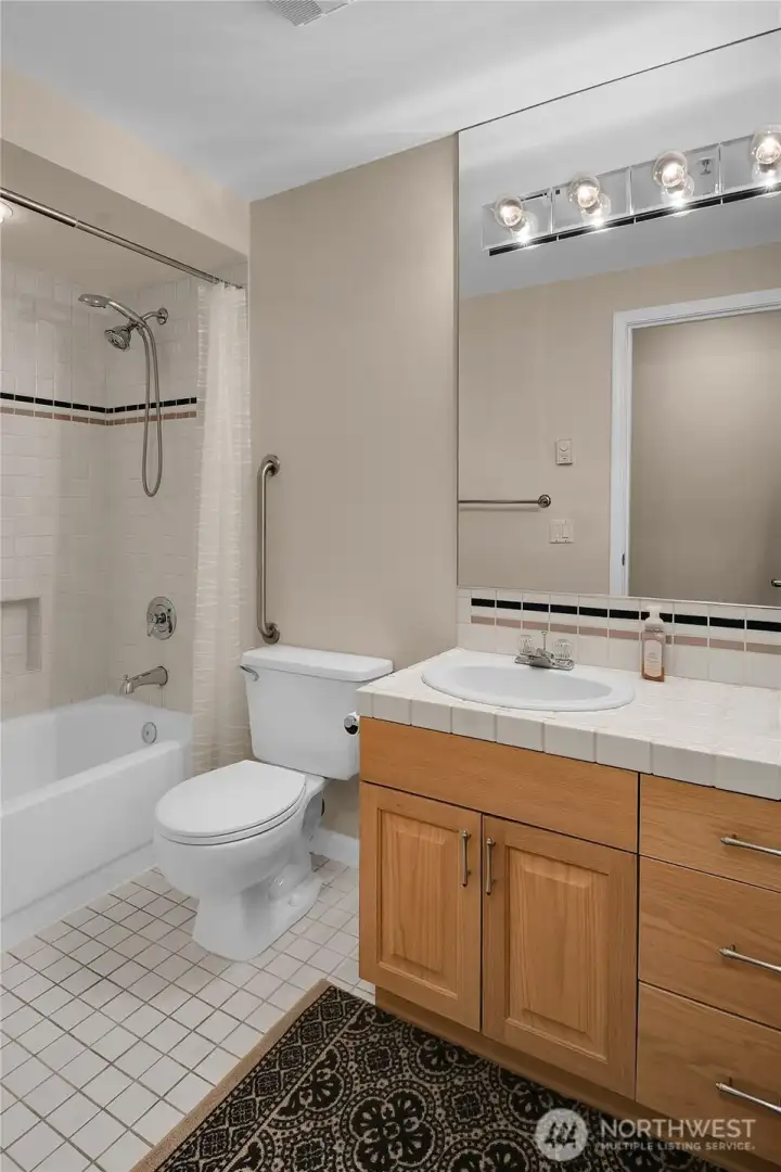 Guest bathroom directly across from Bedroom 1