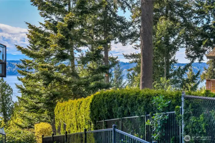 View of Puget Sound from the deck
