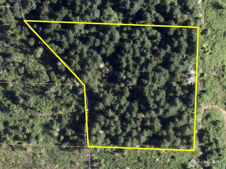 Overhead view with approximate boundaries in yellow. Overhead view with approximate boundaries in yellow.