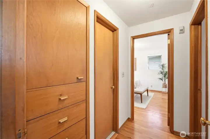 A look at the lovely original mid century wood work which in intact throughout the home.