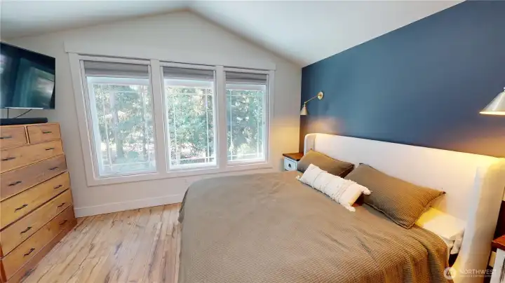 Beautiful windows in the primary bedroom