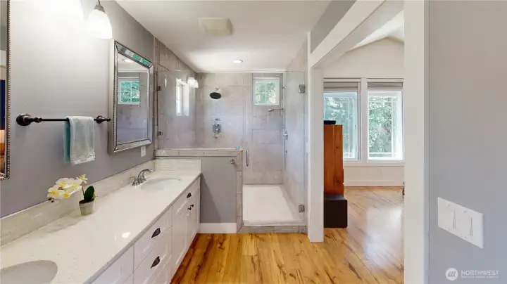Primary bath, double sinks and HUGE shower!
