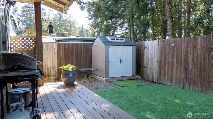 Nice deck and shed