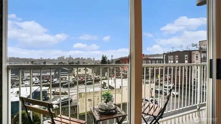 Deck runs the length of the unit.