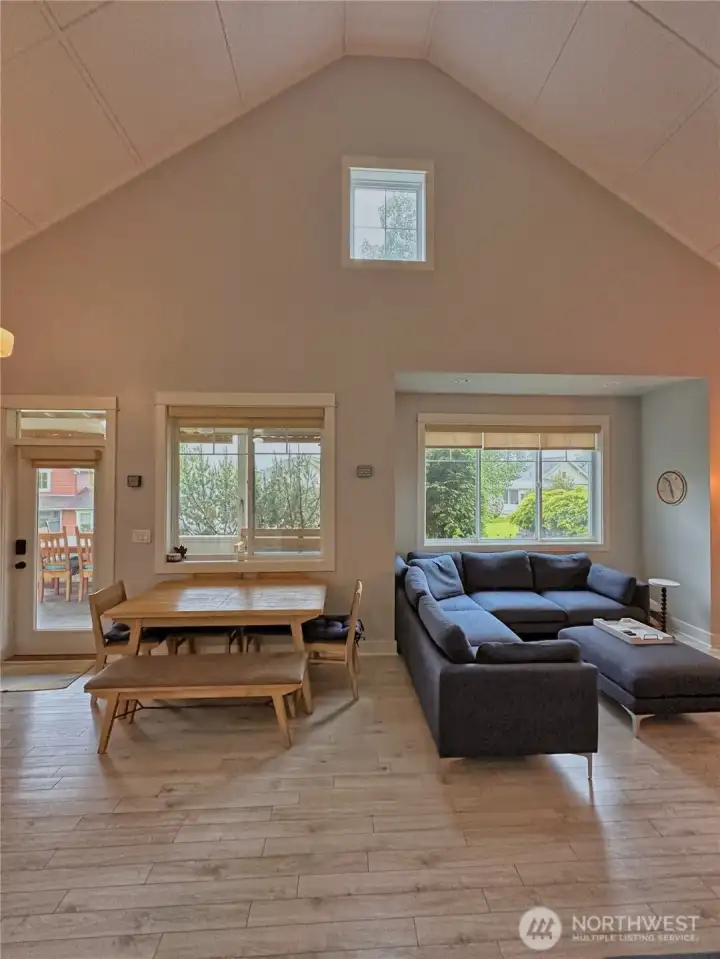 This open-concept design has clearly defined living, dining, and gathering areas that maintain a natural sense of flow. This open-concept design has clearly defined living, dining, and gathering areas that maintain a natural sense of flow.