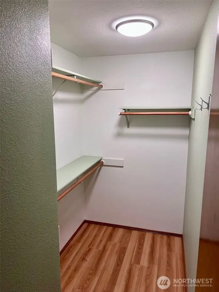 Primary bedroom's walk in closet