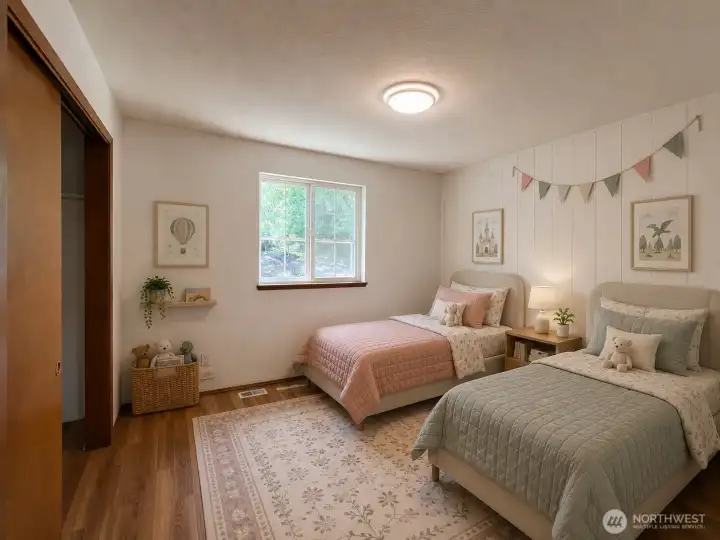 3rd of three bedrooms is virtually staged