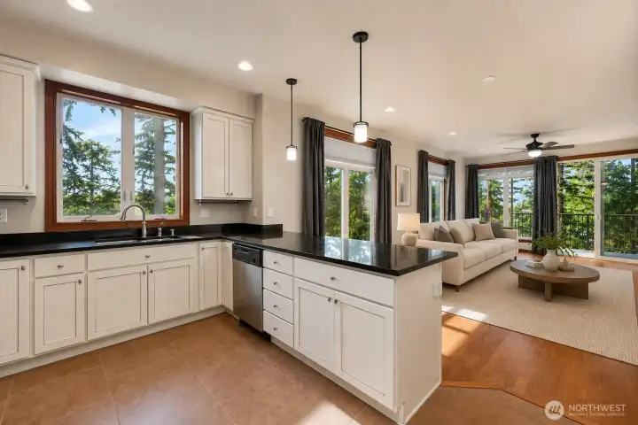 Open concept living/dining/kitchen