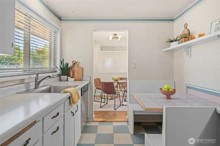 Thoughtfully refreshed while preserving the home's authentic mid-century character. Thoughtfully refreshed while preserving the home's authentic mid-century character.