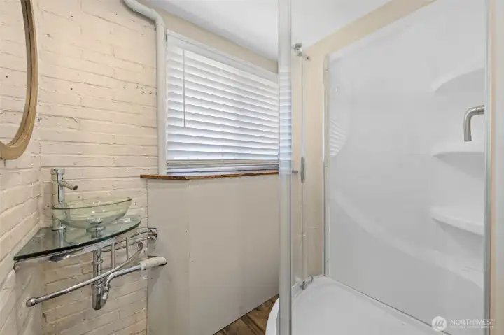 The added shower brings extra flexibility for guests, hobbies, or work-from-home lifestyles. The added shower brings extra flexibility for guests, hobbies, or work-from-home lifestyles.