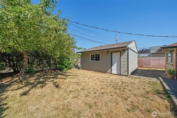 The detached two-car garage offers excellent storage, workspace, and future possibilities. The detached two-car garage offers excellent storage, workspace, and future possibilities.