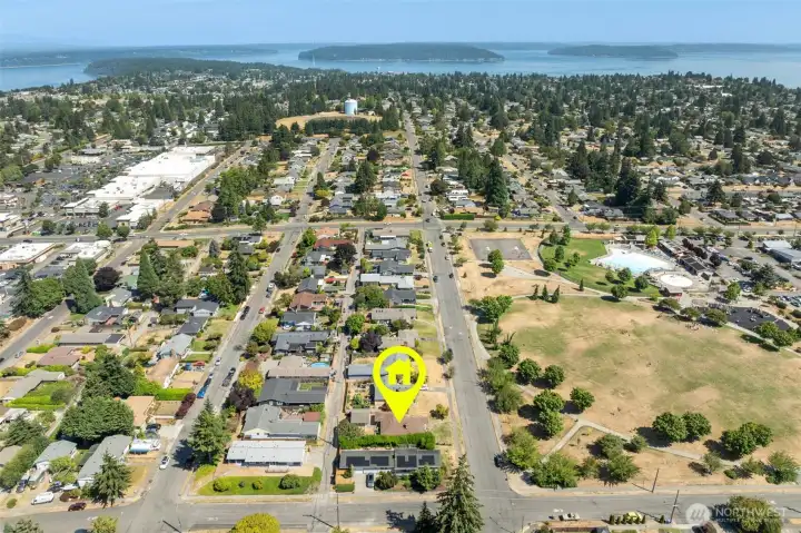 Looking north toward Point Defiance, one of Tacoma's premier parks and outdoor destinations. Looking north toward Point Defiance, one of Tacoma's premier parks and outdoor destinations.