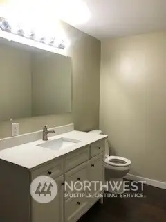 Bath in laundry room