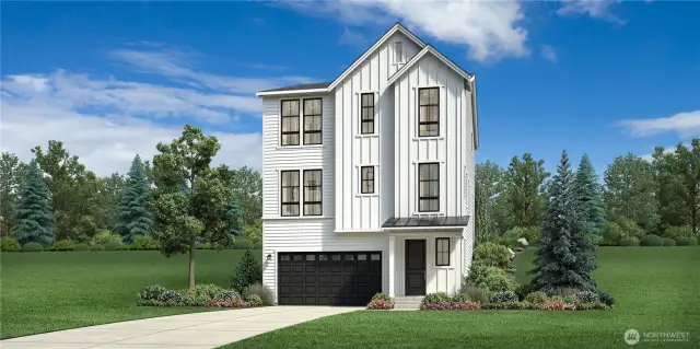 The Alabaster Farmhouse by Toll Brothers. Artist rendering.