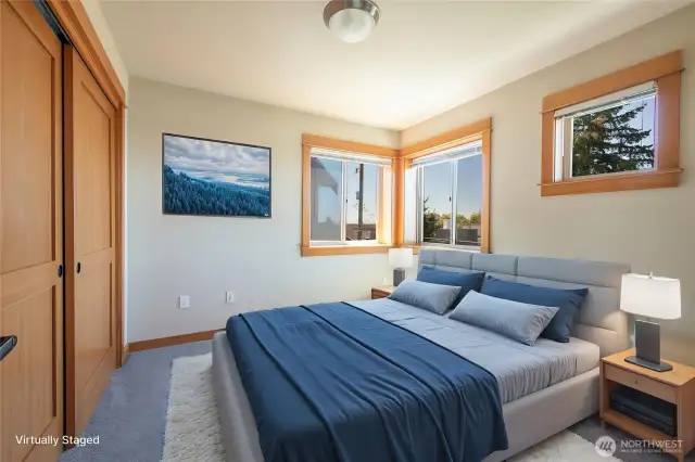 Primary bedroom virtually staged