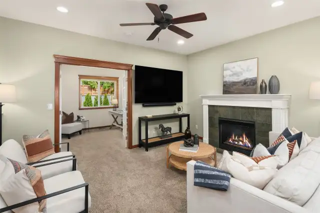 Ceiling fan to help move the Central A/C this summer!