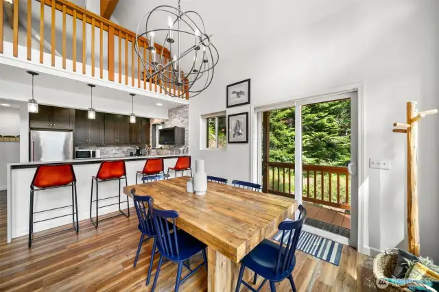 Balcony, dining area.