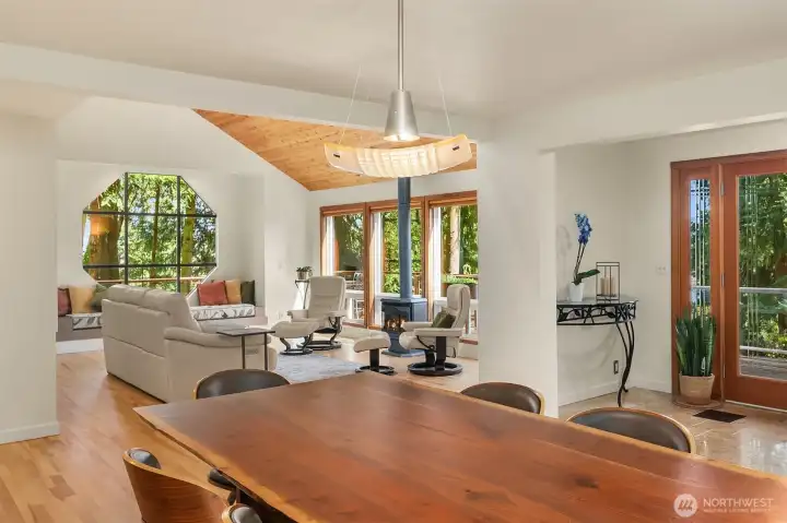 This contemporary design offers such a wonderful mix of wood accents. New interior paint has been added in the last couple years.