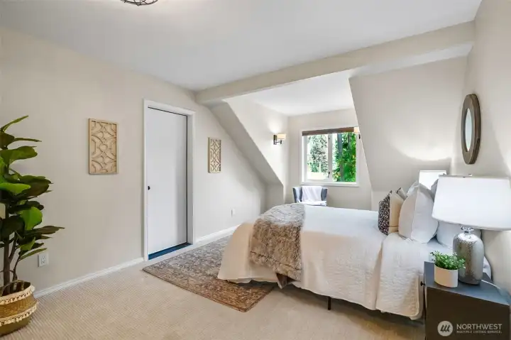 Bedroom 1 (door at center opens to a huge unfinished bonus area)
