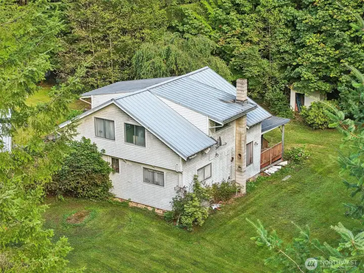 Metal roof and covered decking