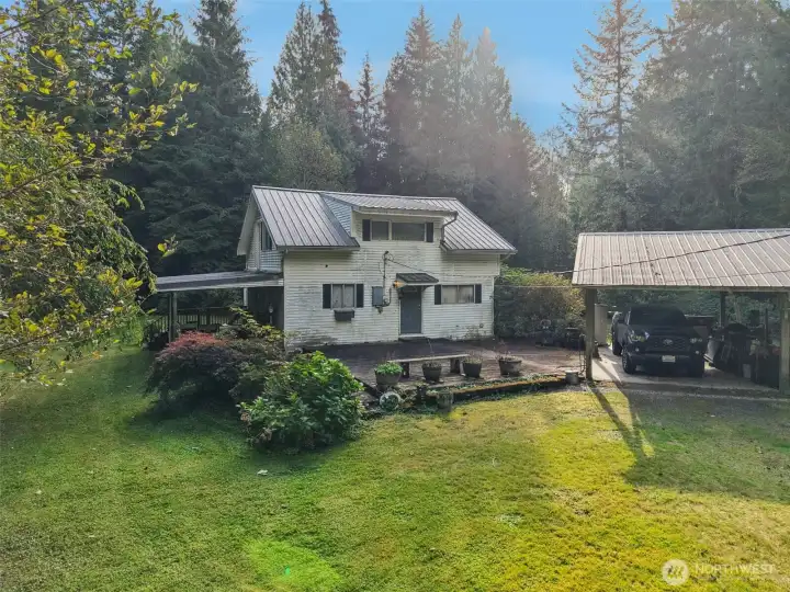 Clearly a ton of potential, this home is an opportunity to live on two acres with large shop & 200 electrical amp service available.