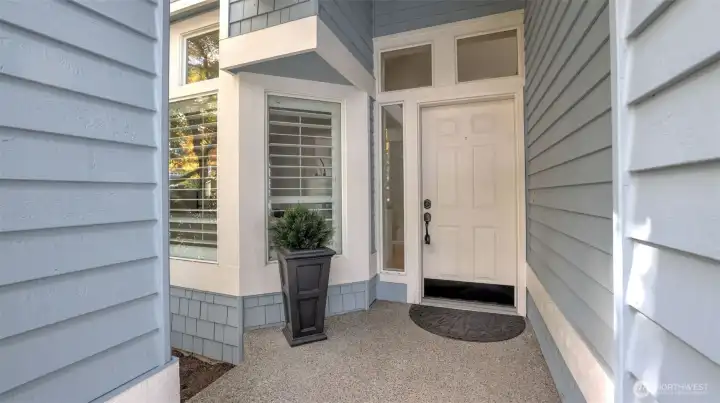 The home has been pre-inspected and available through your Buyer's Broker.  A well thought through builder's idea to have covered entry to the home.  Cedar siding, composition roof, metal garage door and large Trex backyard deck.