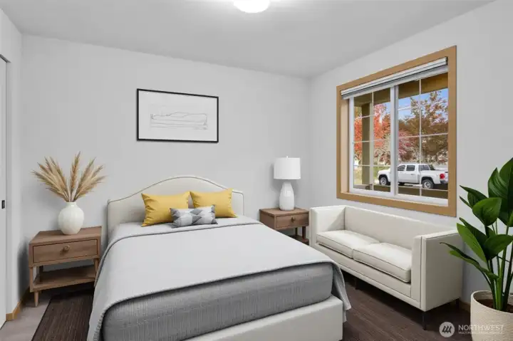 Virtually stage second bedroom