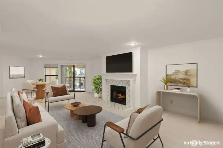 Virtually Staged Living Room.