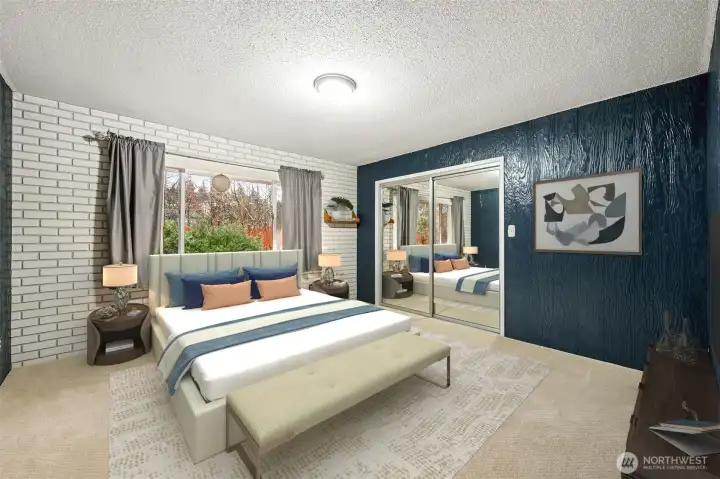 Bedroom (virtually staged)