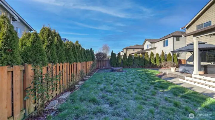 Yard space perfect for outdoor play and entertaining.