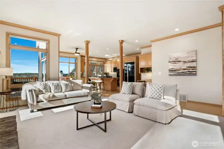 Abundant natural light and effortless flow to the kitchen, and inviting spaces designed for comfortable everyday living and entertaining.