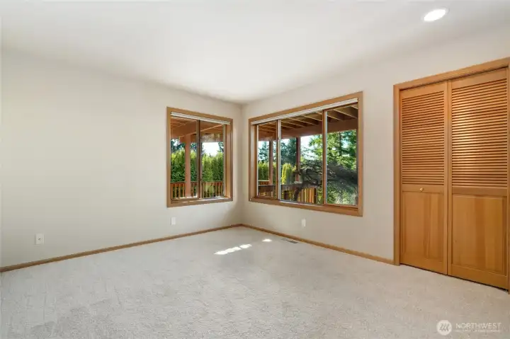 Bright lower-level bedroom
