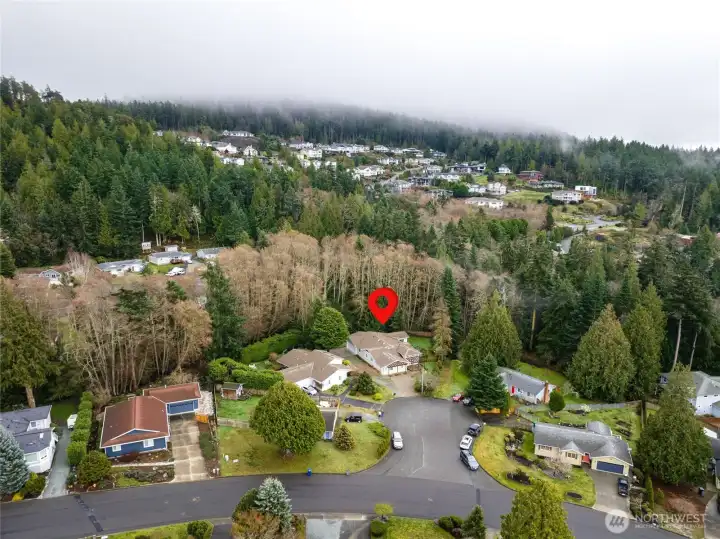 Peacefully situated within the desirable Skyline neighborhood of Anacortes, offering quiet streets and beautiful wooded surroundings.