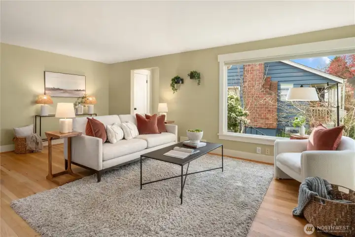 The oversized living room features a versatile floorplan with lots of layout opportunities.