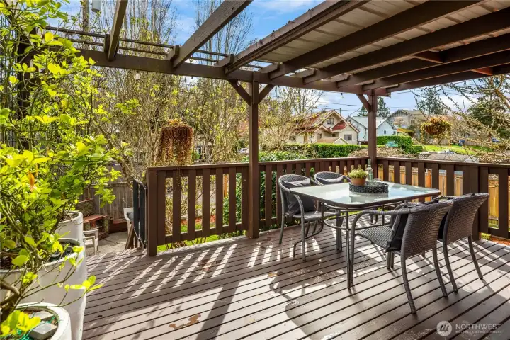 The backyard is something special and the deck looks down over it perfectly.