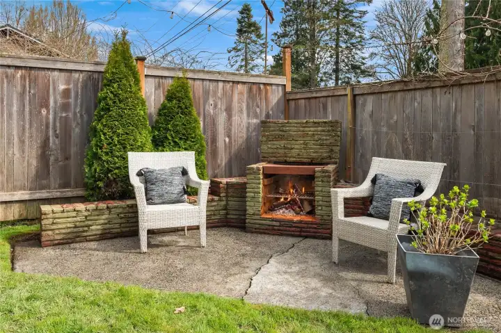 The outdoor fireplace has provided so many great meals and fireside gatherings over the years...