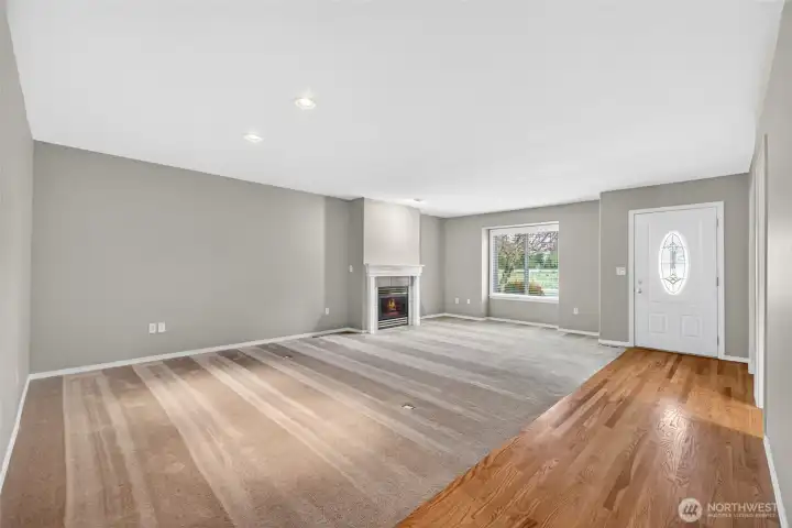 ~Expansive Living Room with Gas Fireplace~