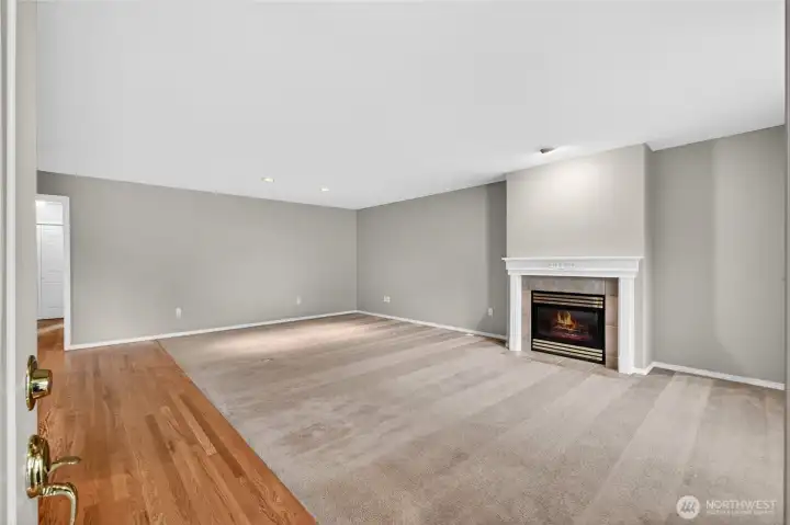 ~Expansive Living Room with Gas Fireplace~