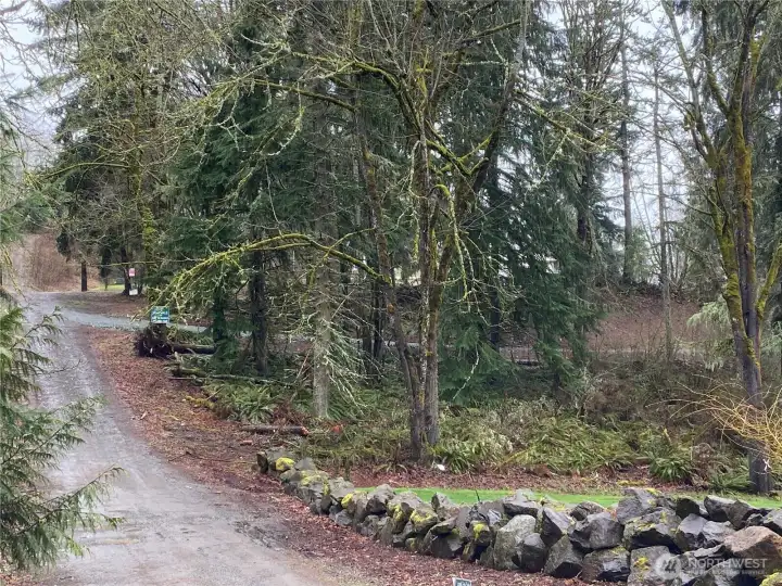 View from the North leading up to the lot.