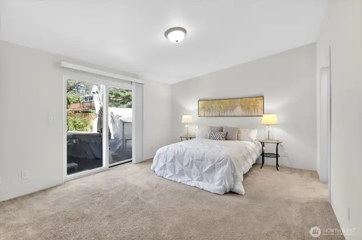 Primary bedroom with natural light