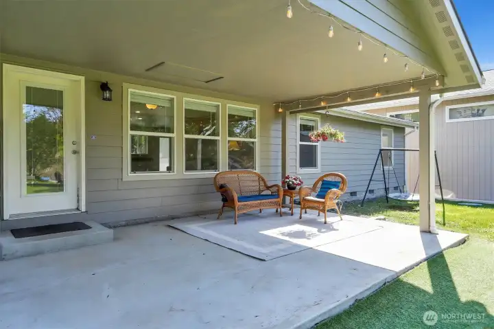 Covered patio perfect for outdoor living