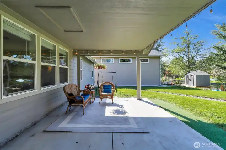 Patio area ideal for entertaining
