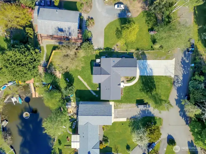 Overhead aerial showing full property